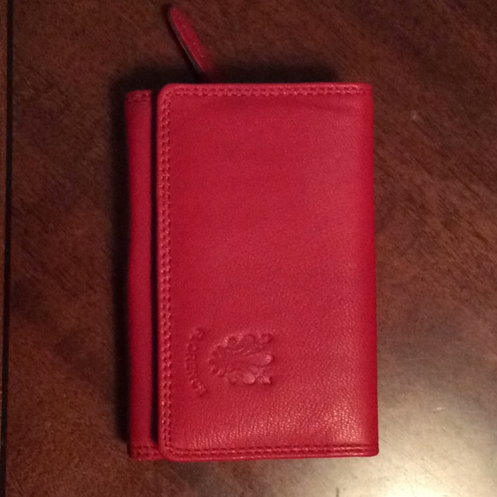 Italian leather wallet direct from Florence. Red.